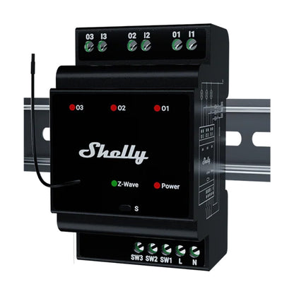 Shelly Qubino Wave Pro 3 Z-Wave 3 channel DIN rail relay_1