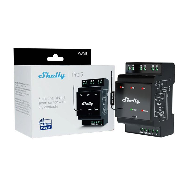 Shelly Qubino Wave Pro 3 Z-Wave 3 channel DIN rail relay_2