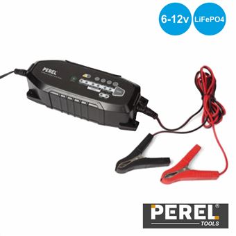 Carregador de Baterias Chumbo Automático Inteligente 6V / 12V - 3.8A / Preto / AC38