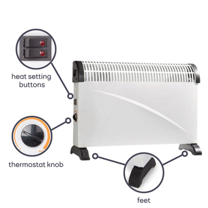 Aquecedor Convector 2000W Branco Perel
