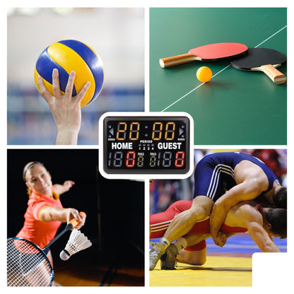 Placar Digital Marcador Desportivo c/ temporizador multifuncional 40,5 x 62 cm