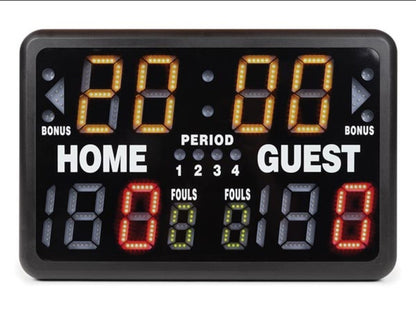 Placar Digital Marcador Desportivo c/ temporizador multifuncional 40,5 x 62 cm