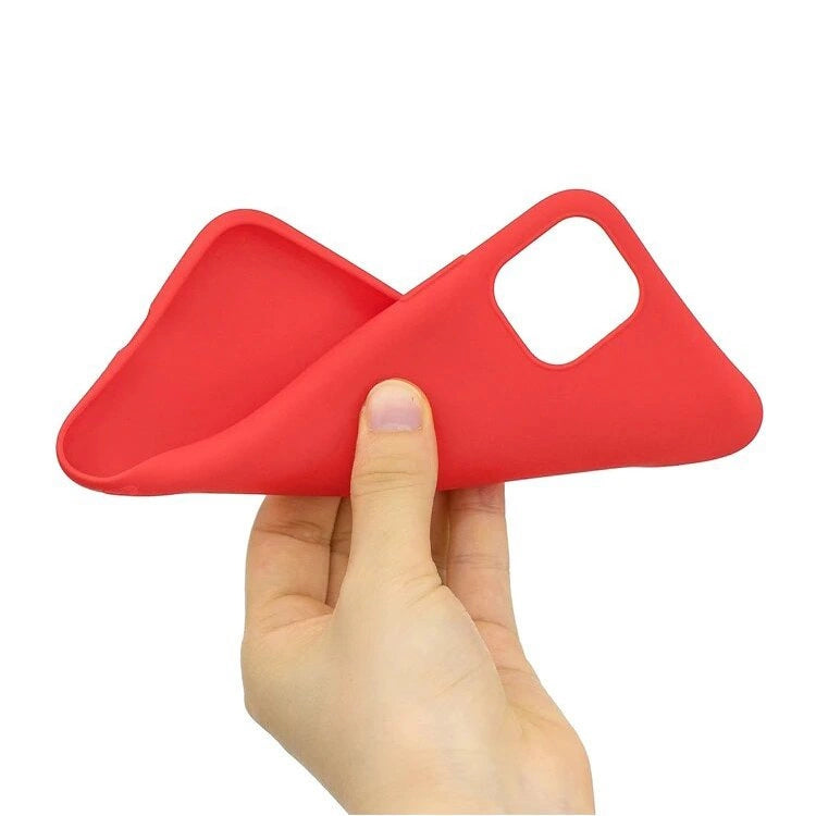 Silicone Case Soft Flexible Rubber Cover for iPhone 11 Pro red_2