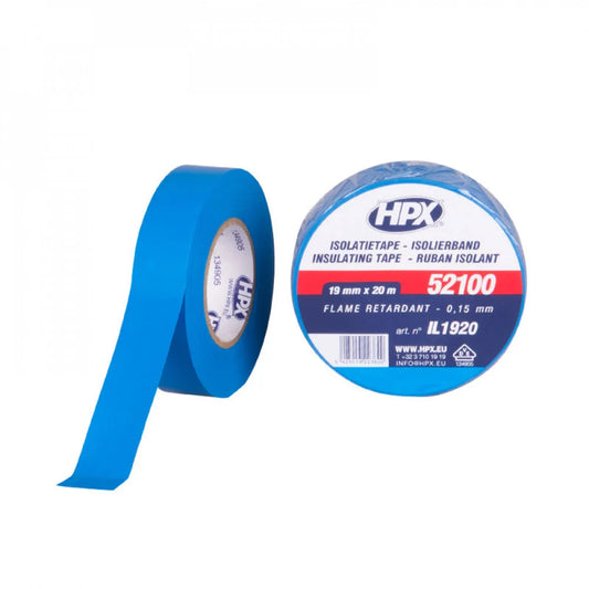 Fita isolante de PVC azul 19 mm x 20 mcertificada VDE