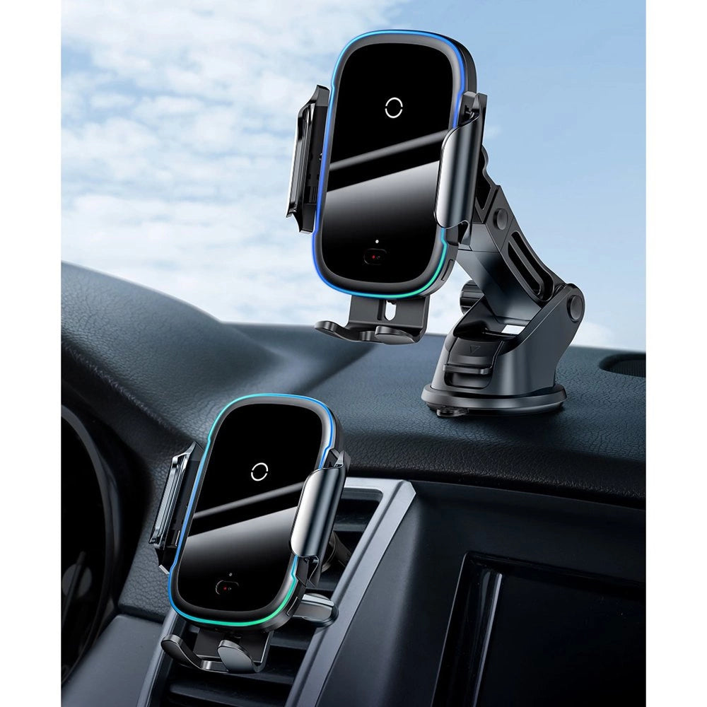 Baseus Automatic Electric Car Holder Qi Wireless Charger 15W Black (WXHW03-01)_15