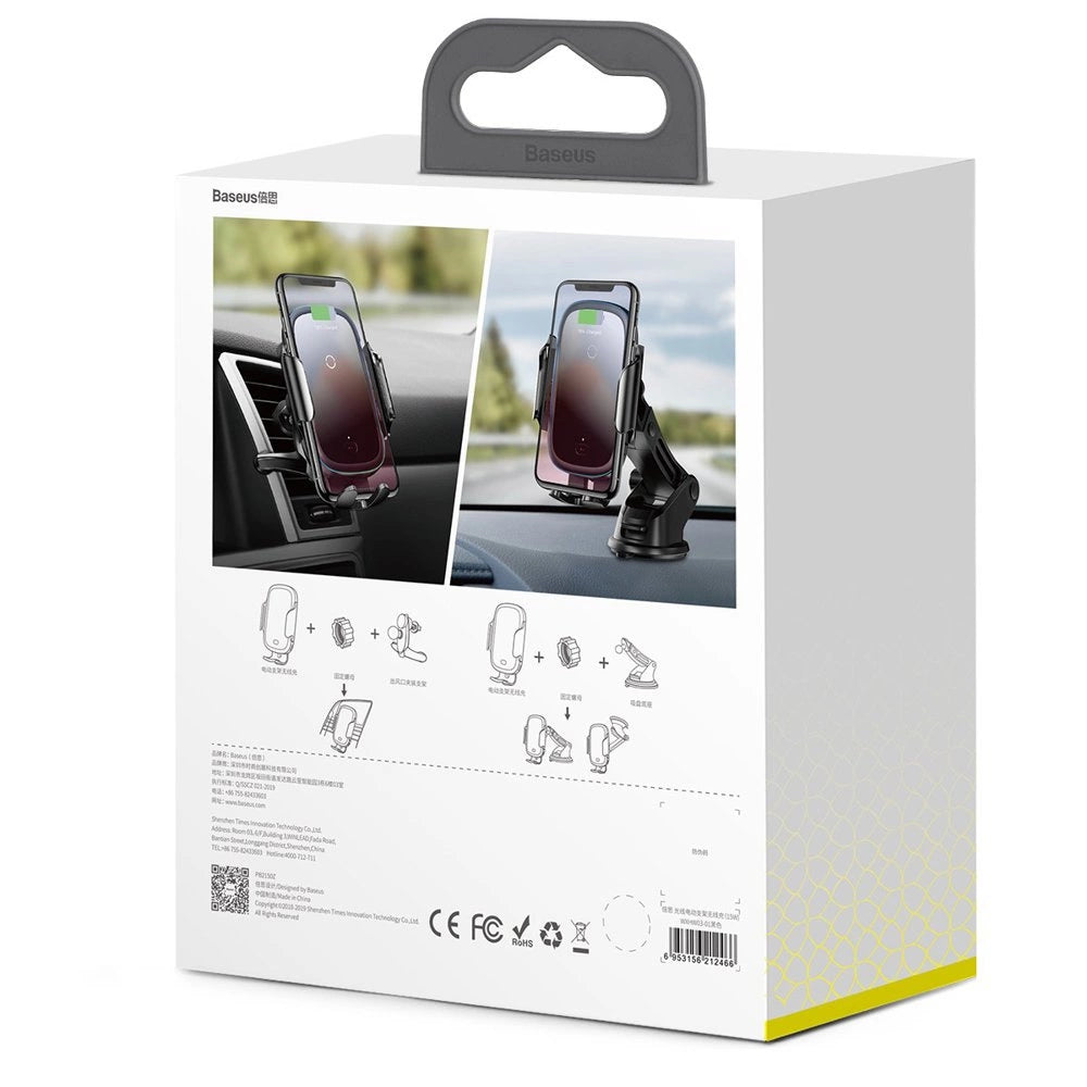 Baseus Automatic Electric Car Holder Qi Wireless Charger 15W Black (WXHW03-01)_26