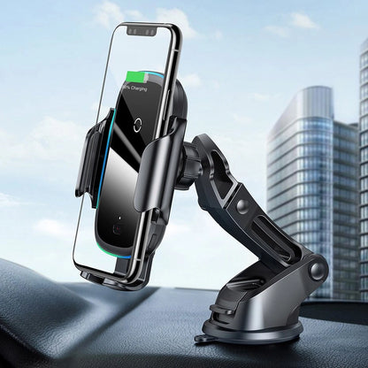 Baseus Automatic Electric Car Holder Qi Wireless Charger 15W Black (WXHW03-01)_11