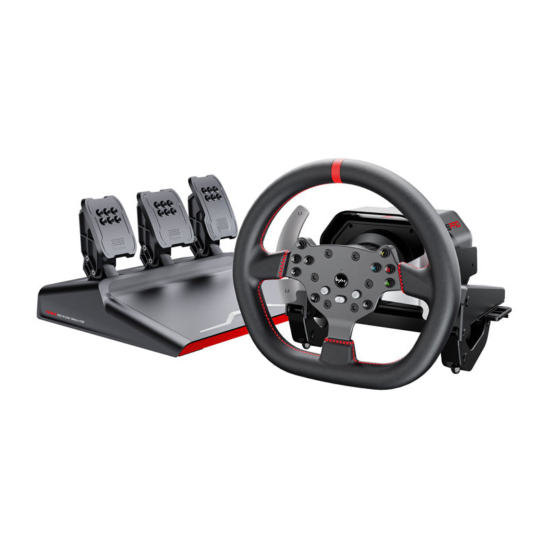 PXN-V10 Pro gaming set - steering wheel + pedals + mounting clamps (PC / PS4 / Xbox One / Xbox Series X|S)_0