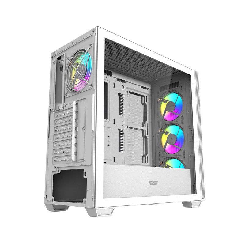 Darkflash DS900WS computer case (White) + 4 ARGB fans_1