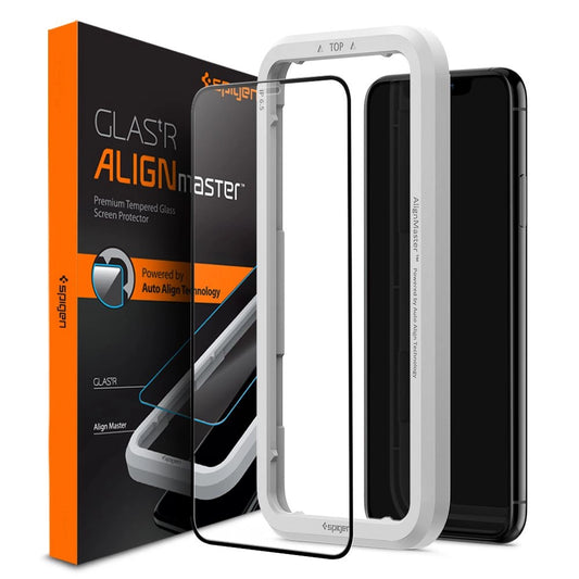 Spigen ALM Glass FC Tempered Glass for iPhone 11 / XR - Black_0
