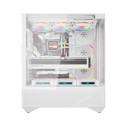 Darkflash DY460 computer case (White) + 4 ARGB fans_0