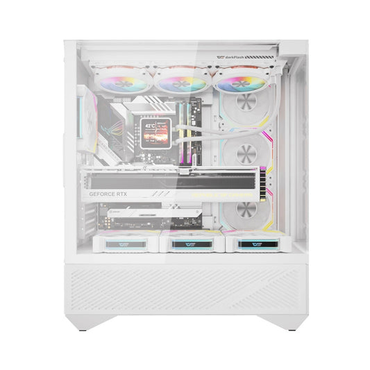 Darkflash DY460 computer case (White) + 4 ARGB fans_0
