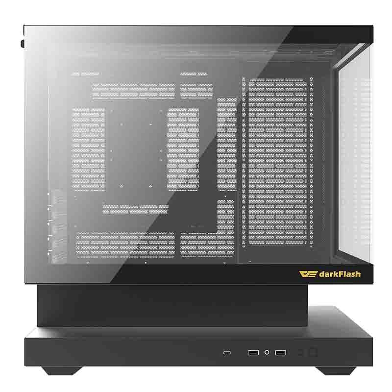Darkflash F1 computer case (Black) + 6 ARGB fans_1