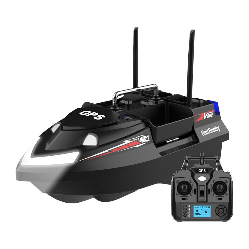 Flytec V802 PRO 12000mah bait boat (black)_0