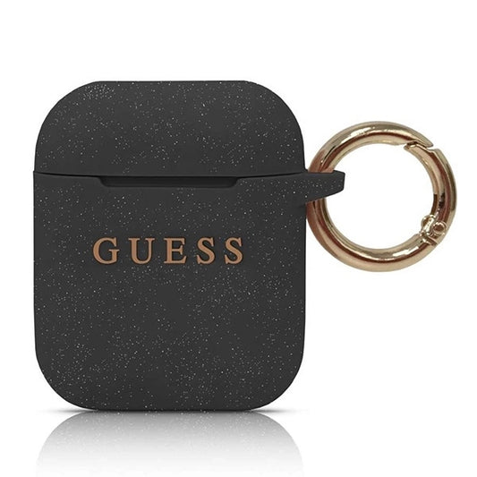 Guess GUACCSILGLBK AirPods cover black/black Silicone Glitter_0