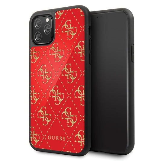 Guess GUHCN584GGPRE iPhone 11 Pro red/red hard case 4G Double Layer Glitter_0