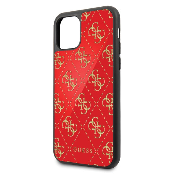 Guess GUHCN584GGPRE iPhone 11 Pro red/red hard case 4G Double Layer Glitter_2