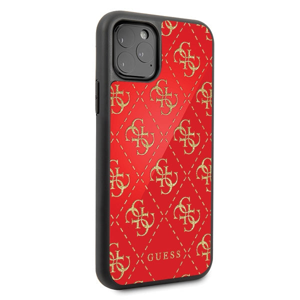 Guess GUHCN584GGPRE iPhone 11 Pro red/red hard case 4G Double Layer Glitter_4