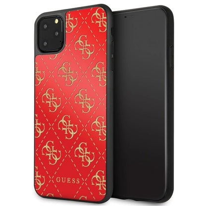 Guess GUHCN654GGPRE iPhone 11 Pro Max red/red hard case 4G Double Layer Glitter_0