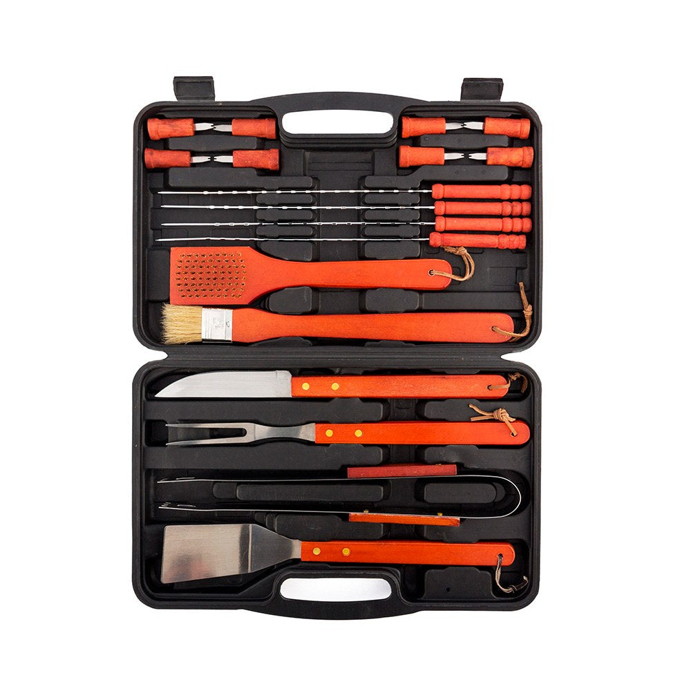 Conjunto de 18 peÃ§as de utensÃ­lios para churrasco_0