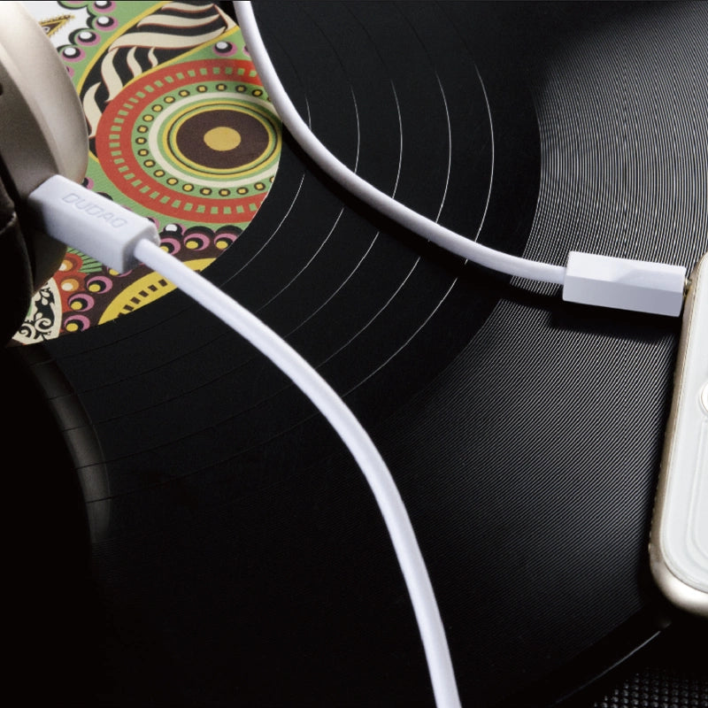 Dudao cable AUX mini jack 3.5mm 1m 3 pole stereo white (L12S white)_1
