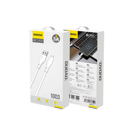 Dudao USB / micro USB 3A cable 1m white (L2M 1m white)_4