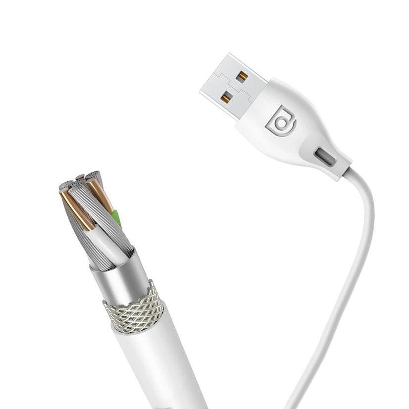 Dudao cable USB Type C 2.1A 1m white (L4T 1m white)_7