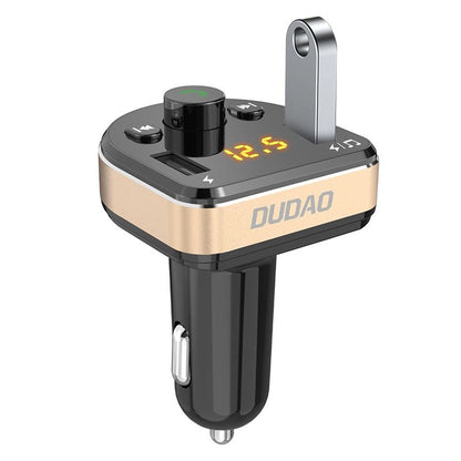 Dudao Bluetooth FM transmitter car charger MP3 3.1 A 2x USB black (R2Pro black)_0