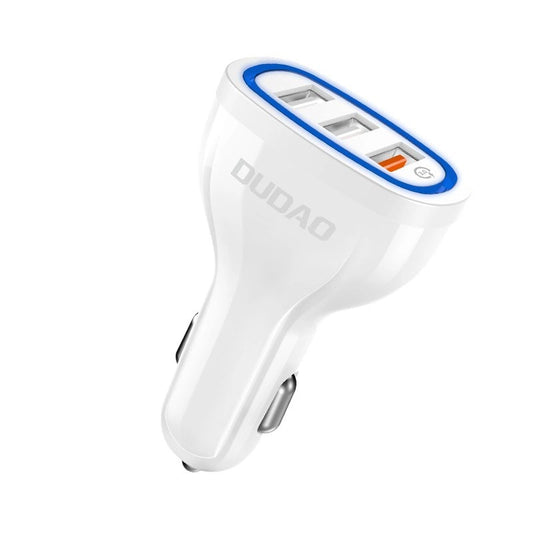 Dudao car charger quick charge Quick Charge 3.0 QC3.0 2.4A 18W 3x USB white (R7S white)_0