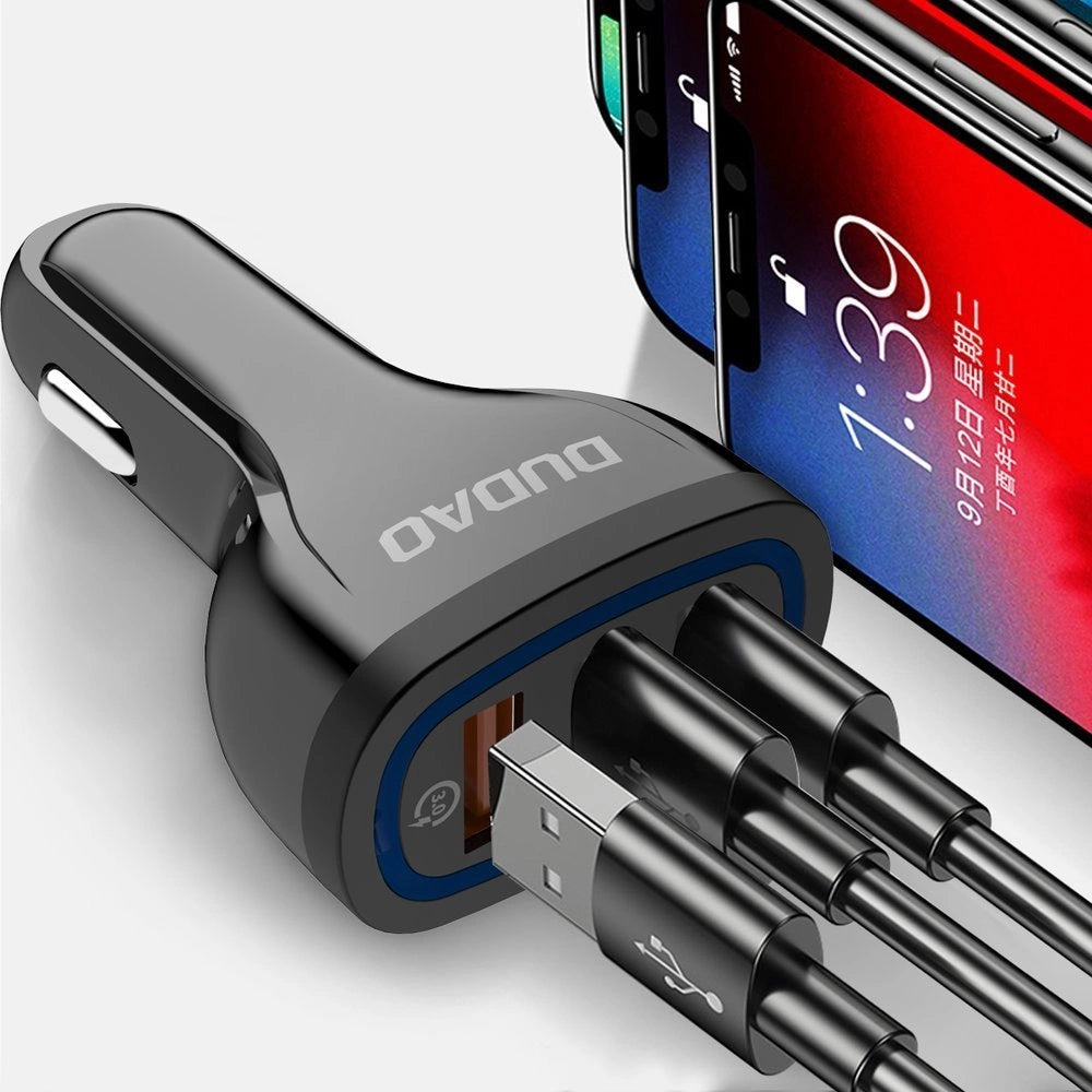 Dudao car charger quick charge Quick Charge 3.0 QC3.0 2.4A 18W 3x USB white (R7S white)_7