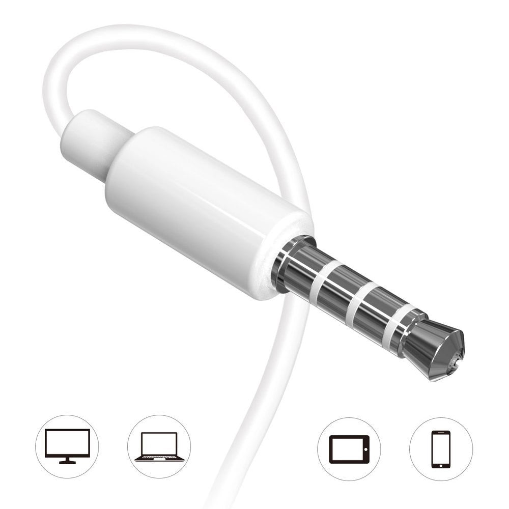 Dudao in-ear wired mini jack 3.5mm headset white (X10S white)_9