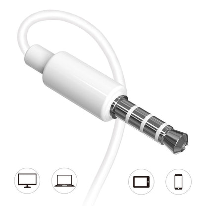 Dudao in-ear wired mini jack 3.5mm headset white (X10S white)_9