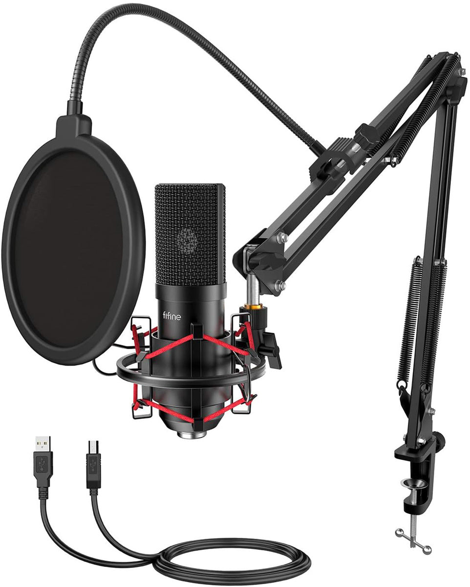 Condenser microphone with tripod Fifine T732 (black)_0