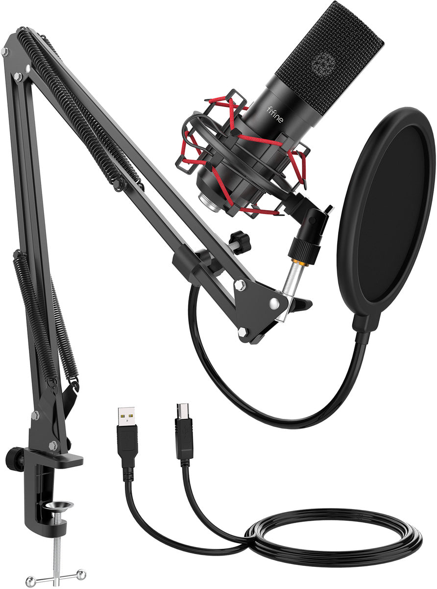 Condenser microphone with tripod Fifine T732 (black)_1