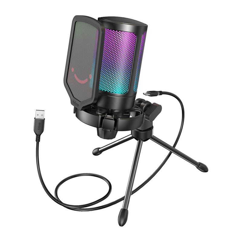 Fifine A6V condenser gaming microphone (black)_0