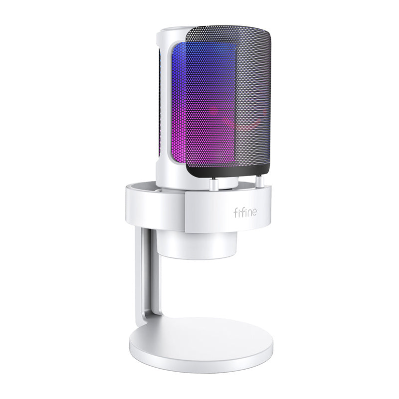Fifine A8W condenser microphone with stand (white)_1