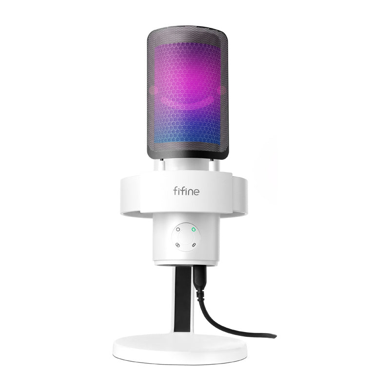 Fifine A9W studio microphone with stand (white)_2