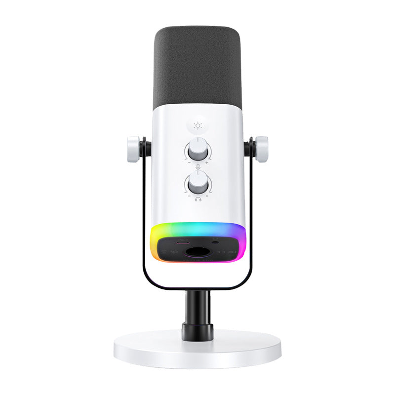 Fifine AM8W dynamic microphone with stand (white)_1