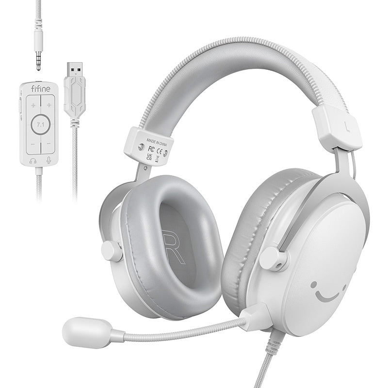 Fifine H9W gaming headphones (white)_0