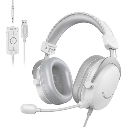 Fifine H9W gaming headphones (white)_0