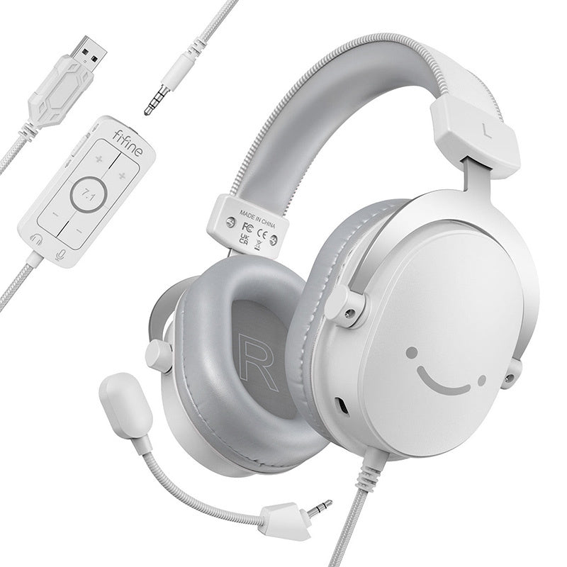 Fifine H9W gaming headphones (white)_1