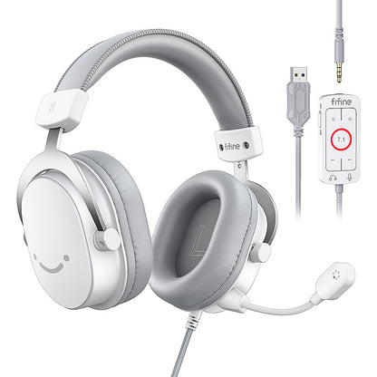 Fifine H9W gaming headphones (white)_2