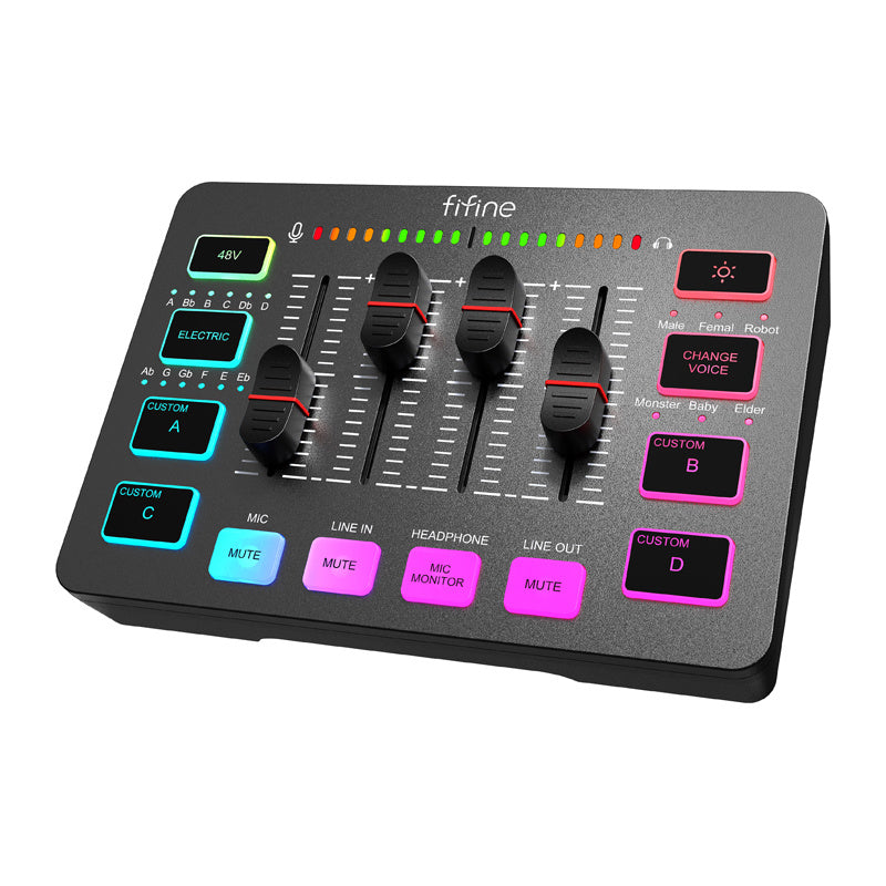 Fifine SC3 audio mixer (black)_0