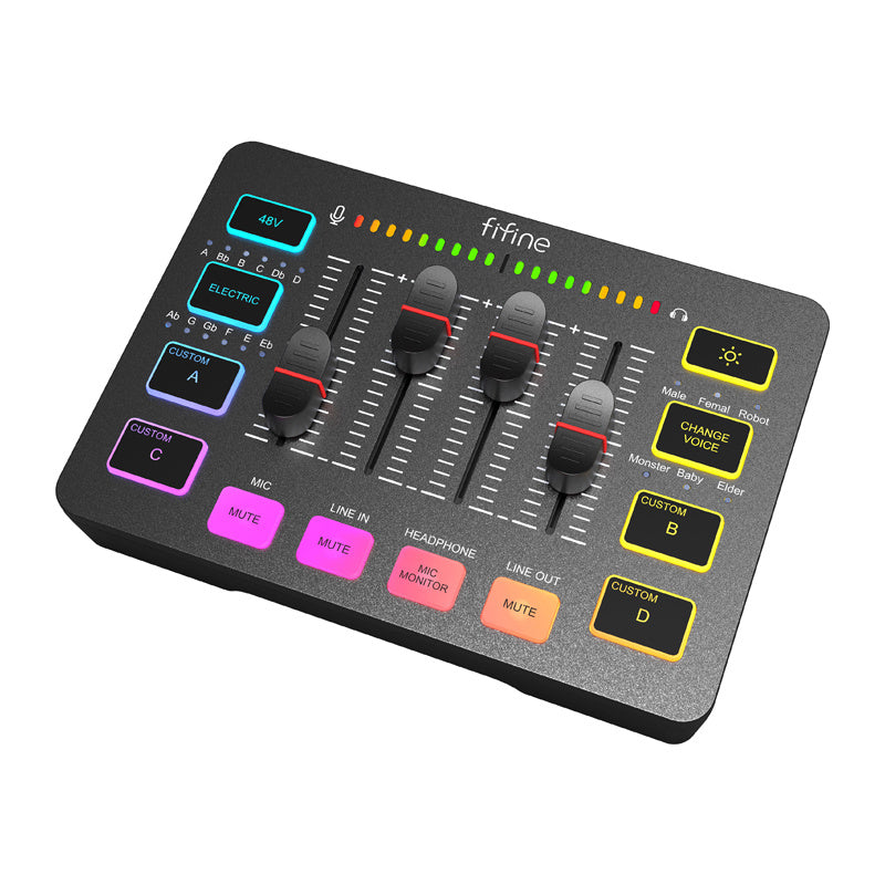 Fifine SC3 audio mixer (black)_1