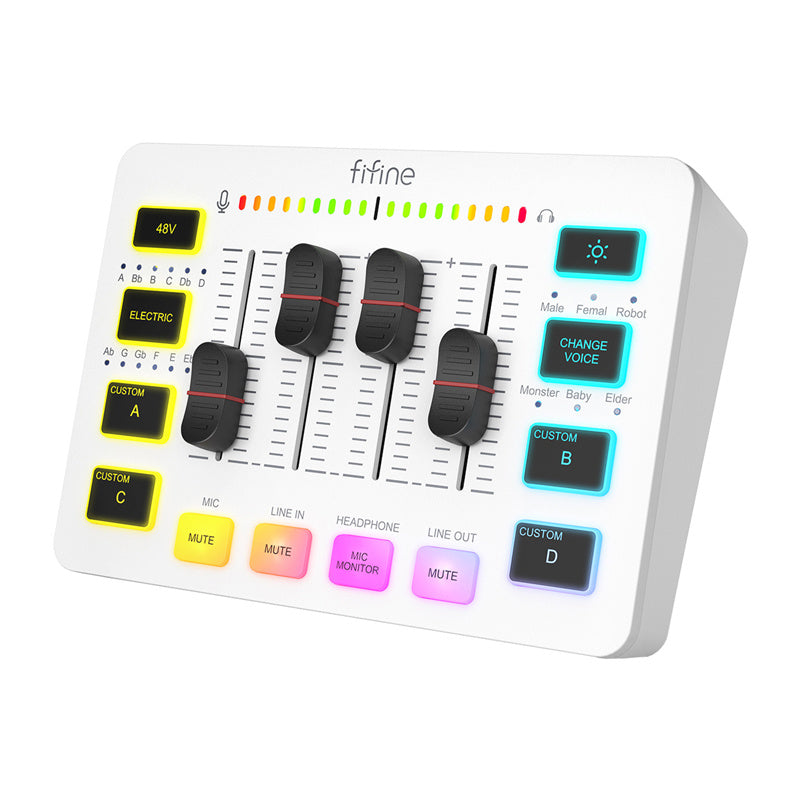 Fifine SC3W audio mixer (white)_0