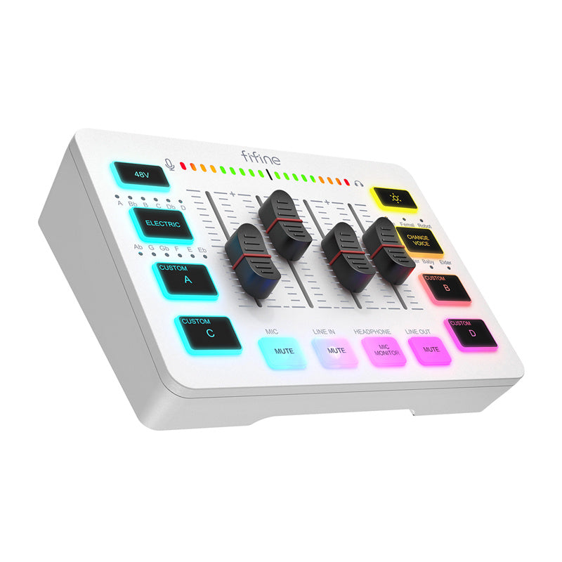 Fifine SC3W audio mixer (white)_2