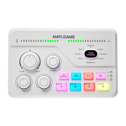 Fifine SC8W RGB gaming mixer (white)_0