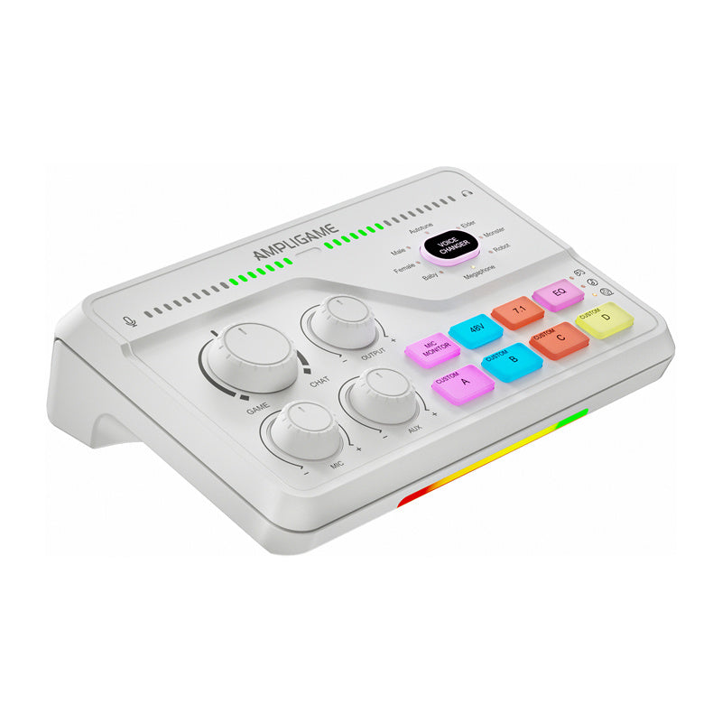 Fifine SC8W RGB gaming mixer (white)_2