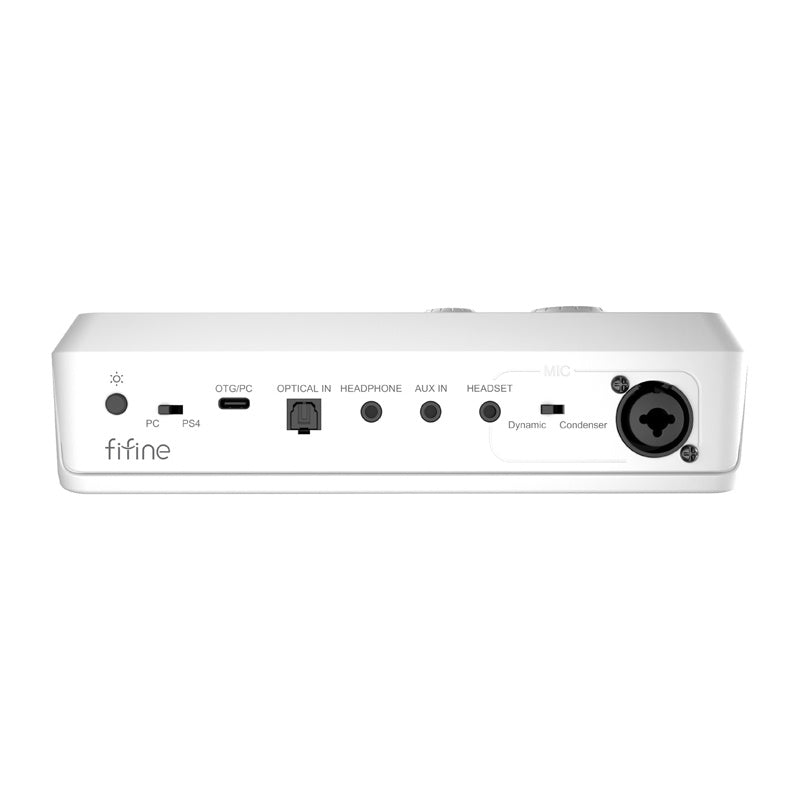 Fifine SC8W RGB gaming mixer (white)_3