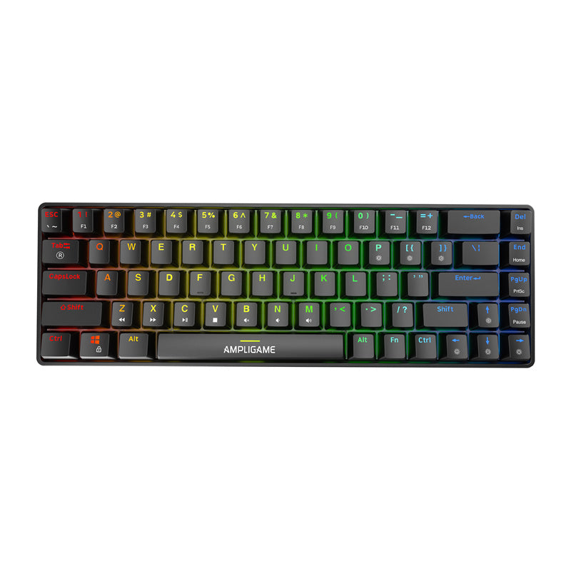 Fifine GK1 mechancial keyboard ,65% RGB (black)_0